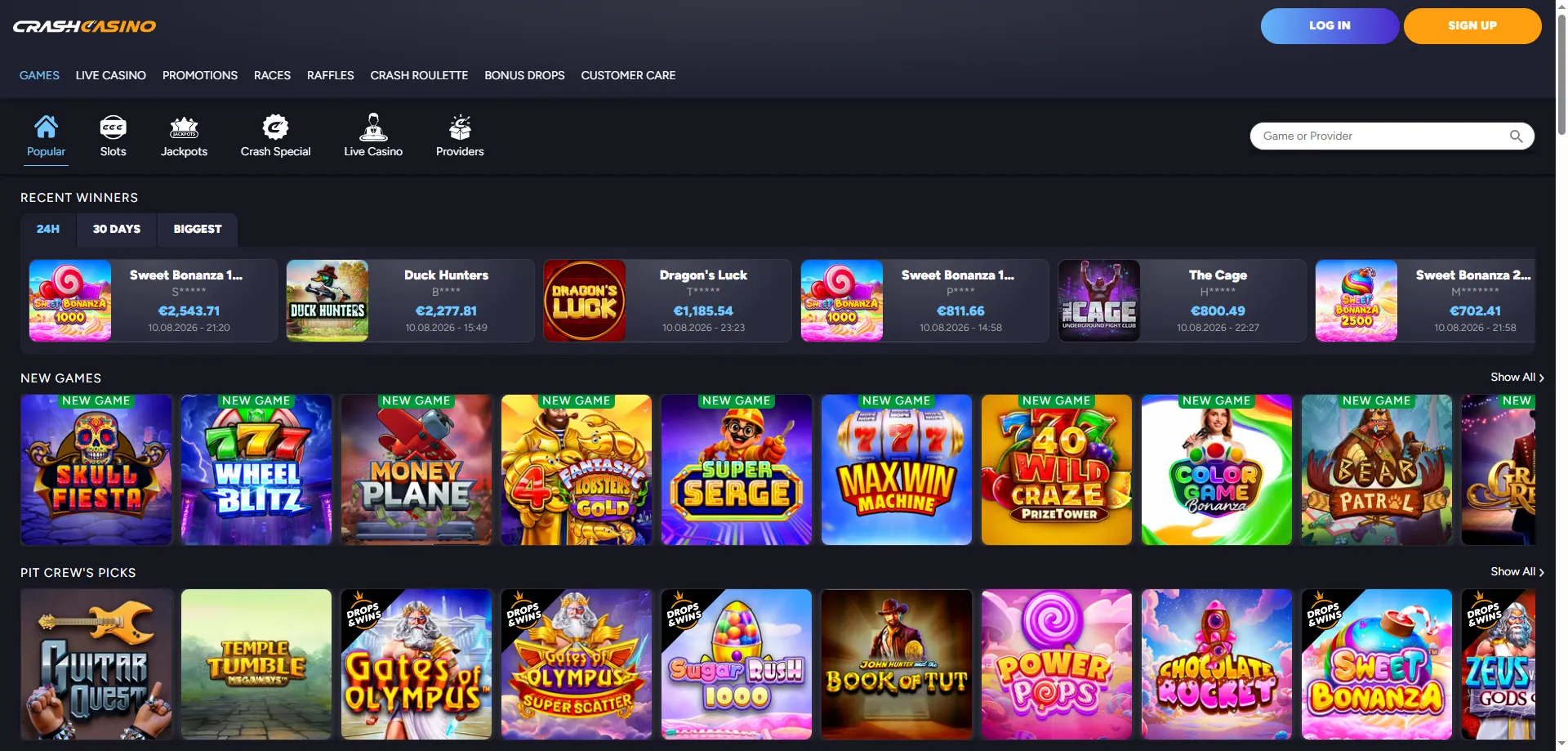 Juegos populares de tragamonedas en Crash Casino México 2026